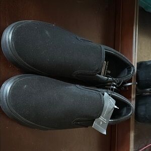Black Slip-On Men's Shoes